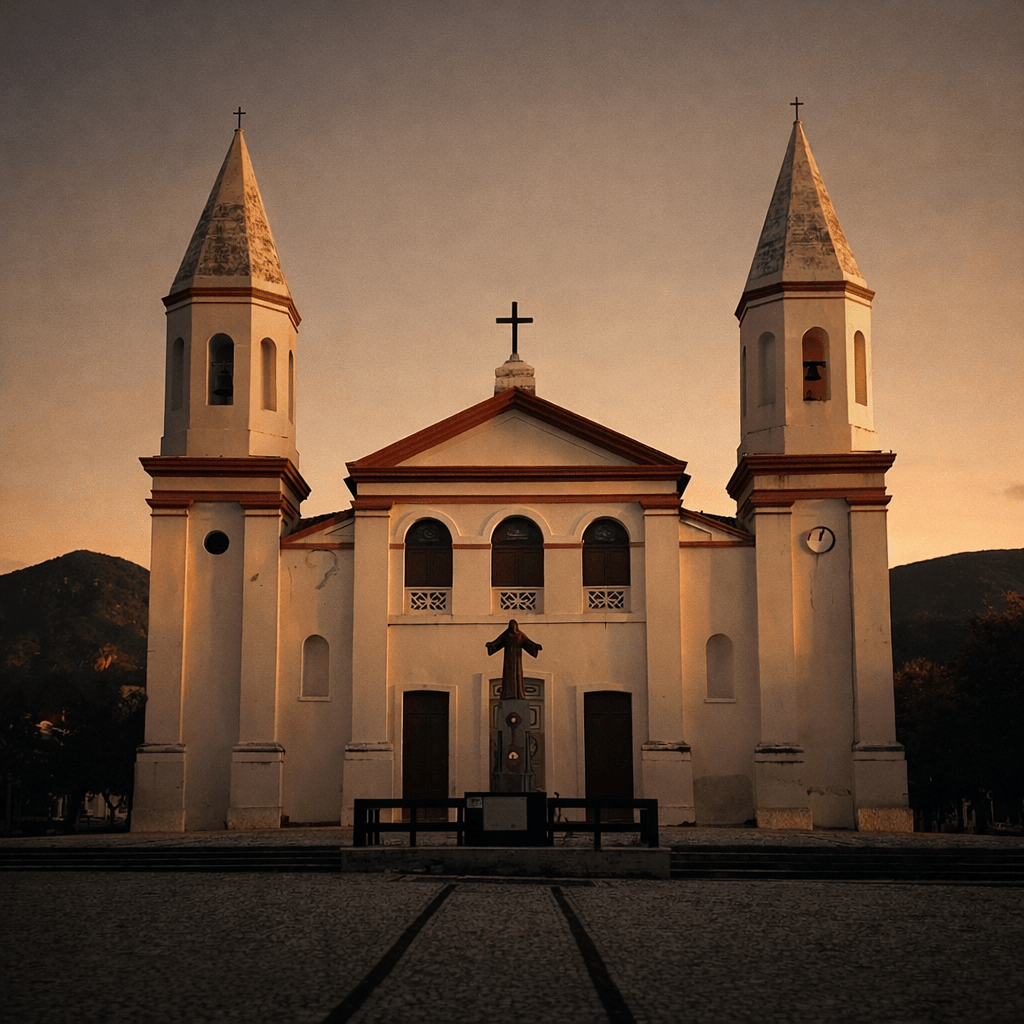 Fachada da Igreja Nossa Senhora das Mercês, principal templo católico de Itapipoca Ceará